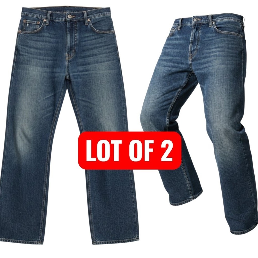 Levi's 569 Loose Straight Jeans Men 36x29‎ Blue Lot of 2 Denim Pants